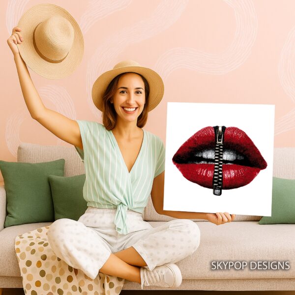 Zipped Lips Art