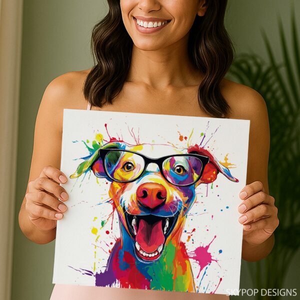 Colorful Dog Glasses Art