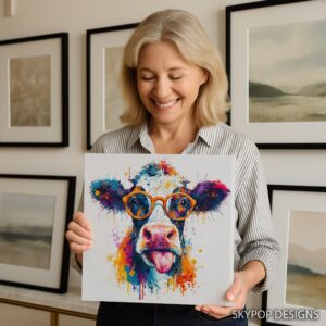 Colorful Cow Art