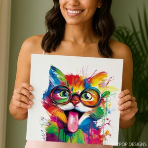 Colorful Cat Art