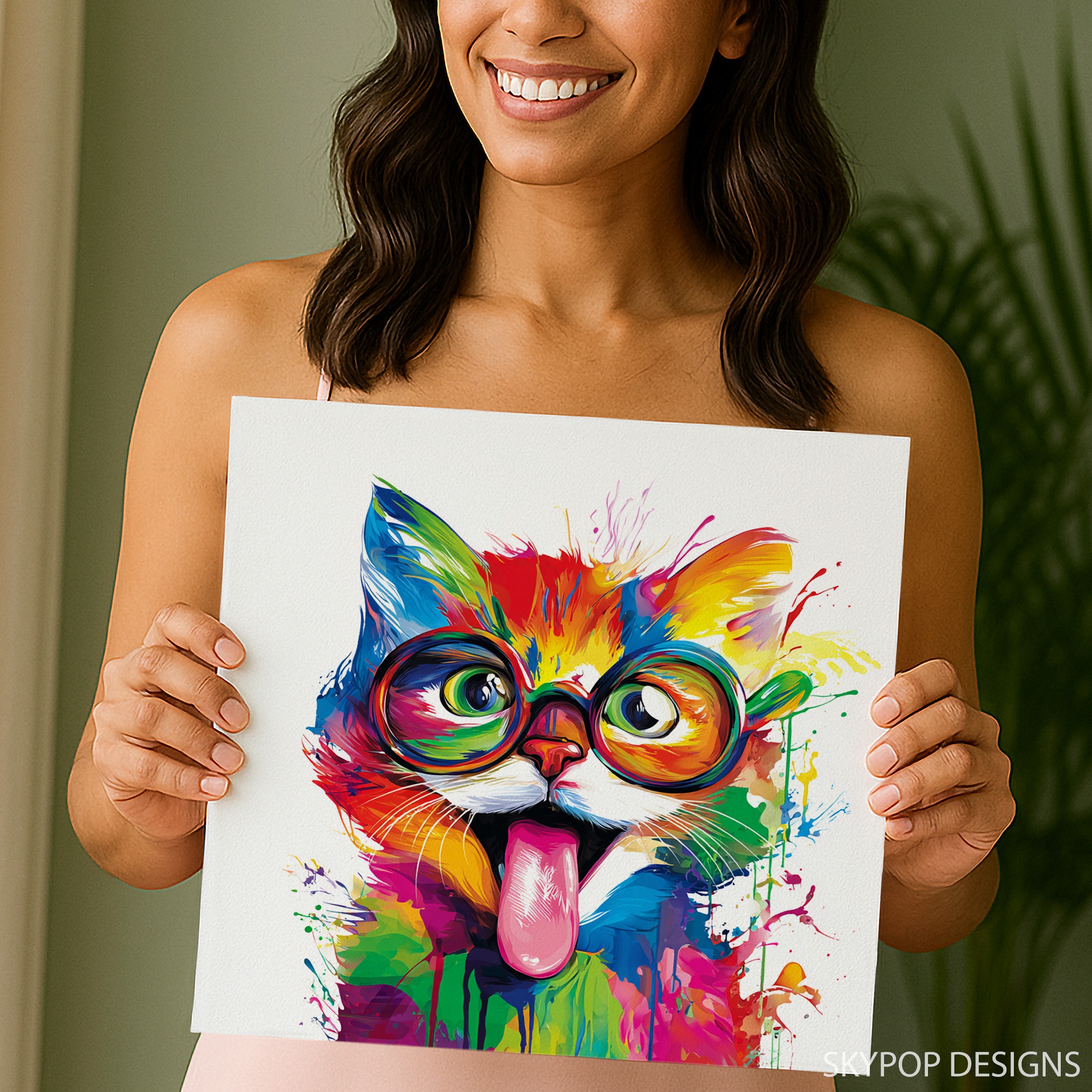 9.jpg Colorful Cat Art