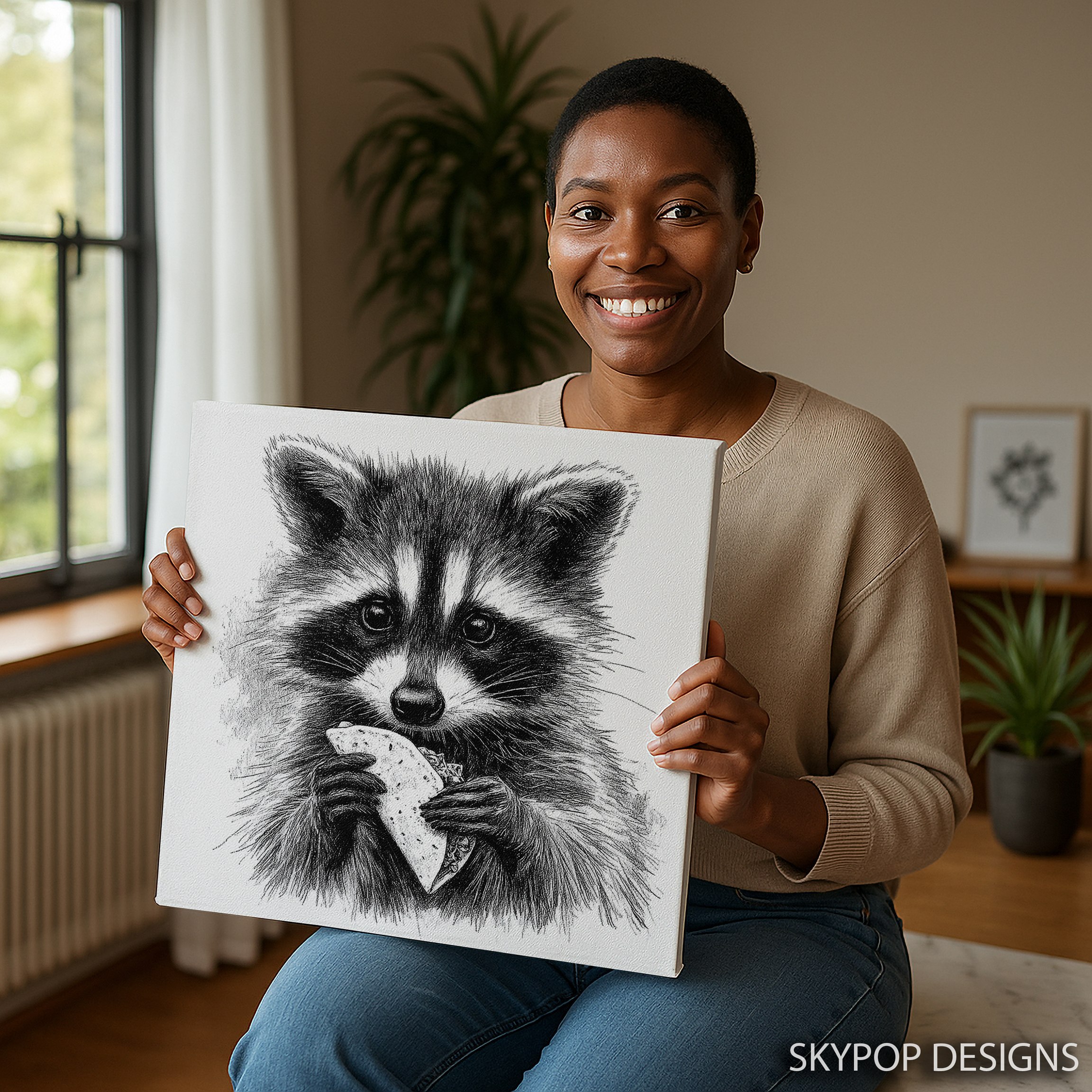 9.jpg Raccoon Art