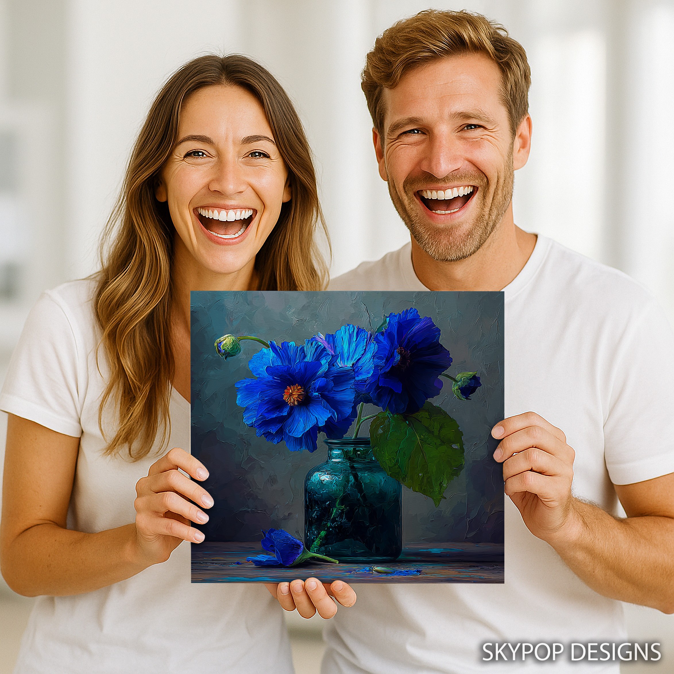 9.jpg Deep Blue Floral Art