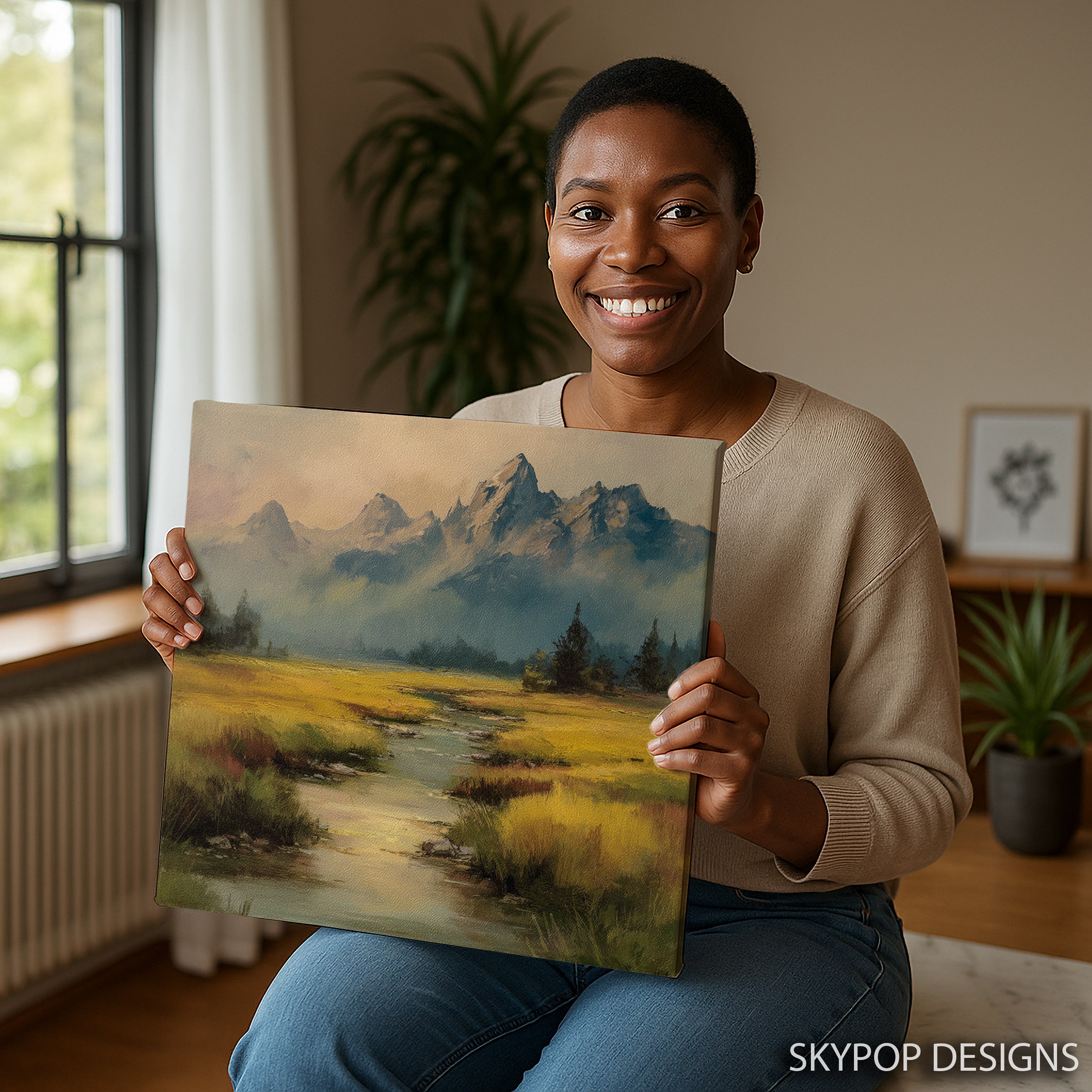 9.jpg Mountain Stream Landscape Art