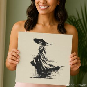 Skeleton Lady Art