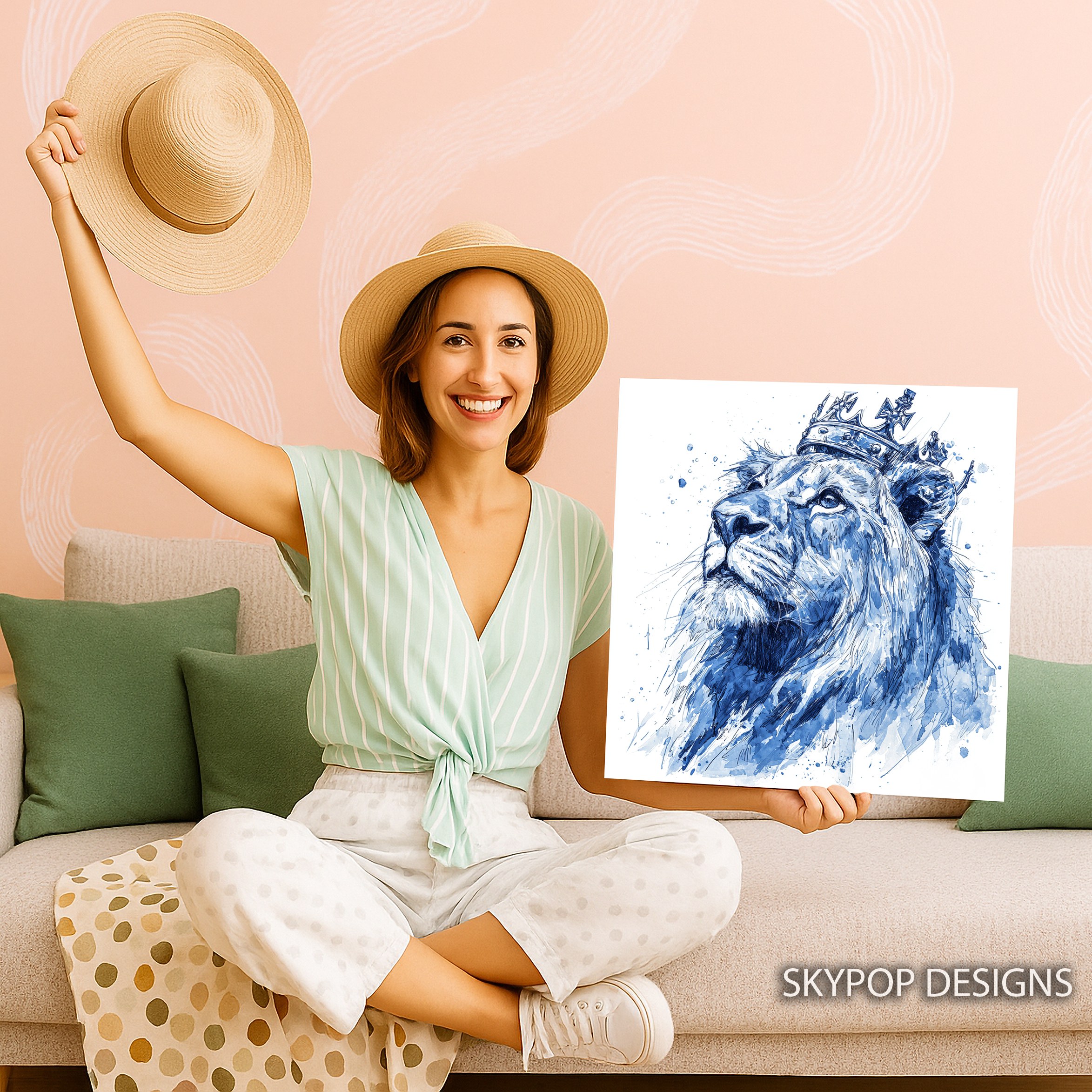 9.jpg Crowned Lion Art