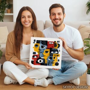 Cubist Faces Art
