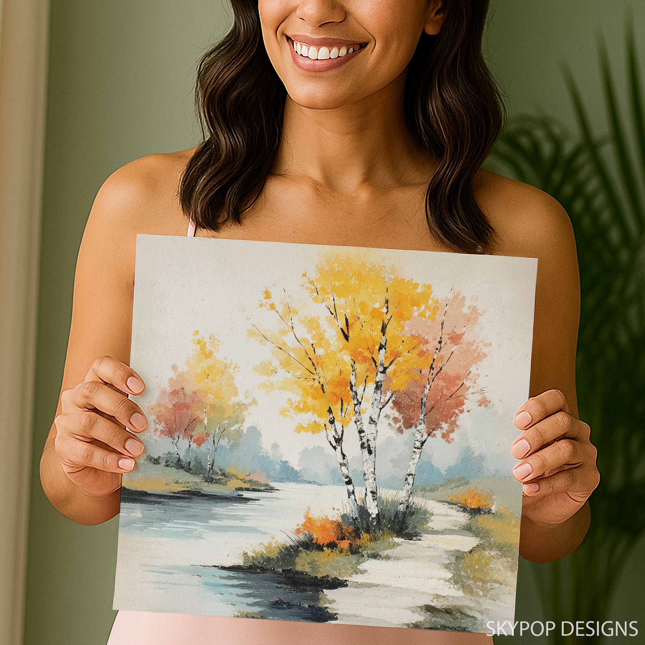 9.jpg Autumn Birch Trees Art