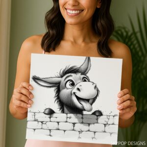 Donkey Peeking Art