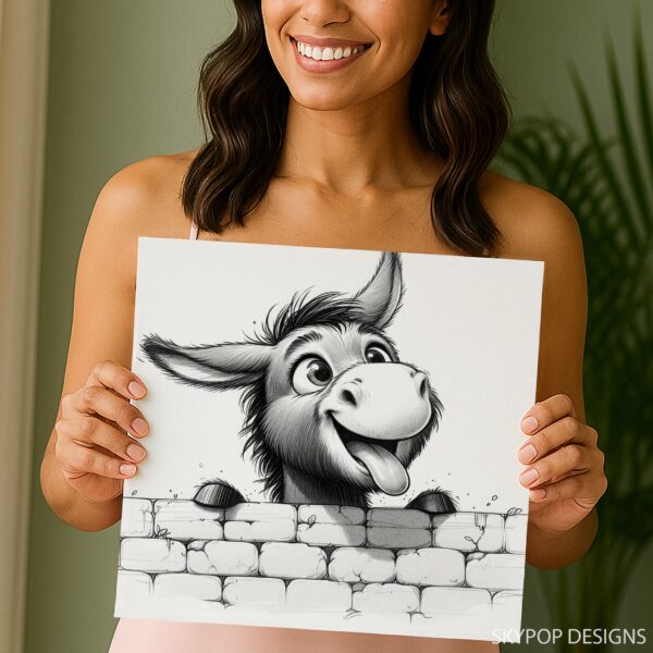 Donkey Peeking Art