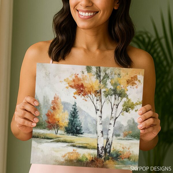 Autumn Birch Forest Art