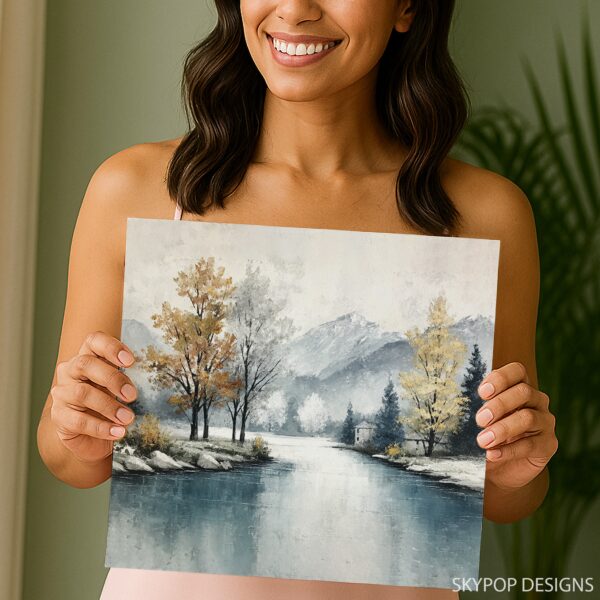 Tranquil Mountain Lake Art