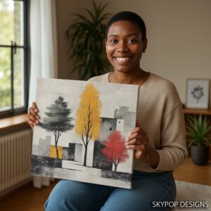 Urban Autumn Trees Art