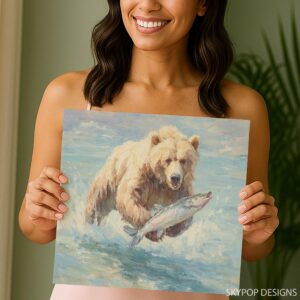 Bear Fishing Art
