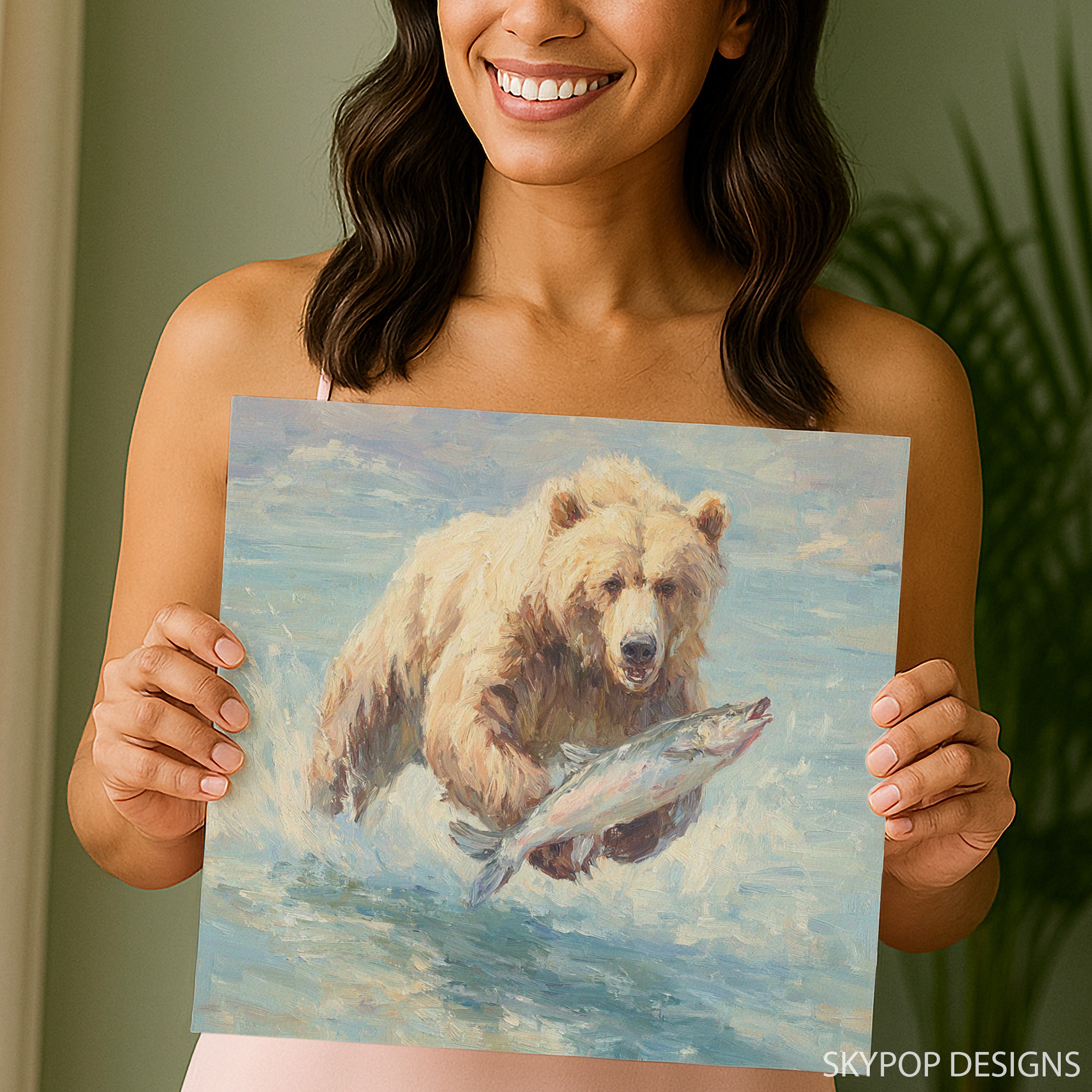 9.jpg Bear Fishing Art