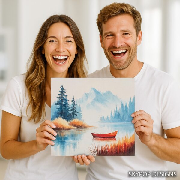 Misty Mountain Lake Art
