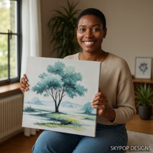 Serene Tree Lake Art