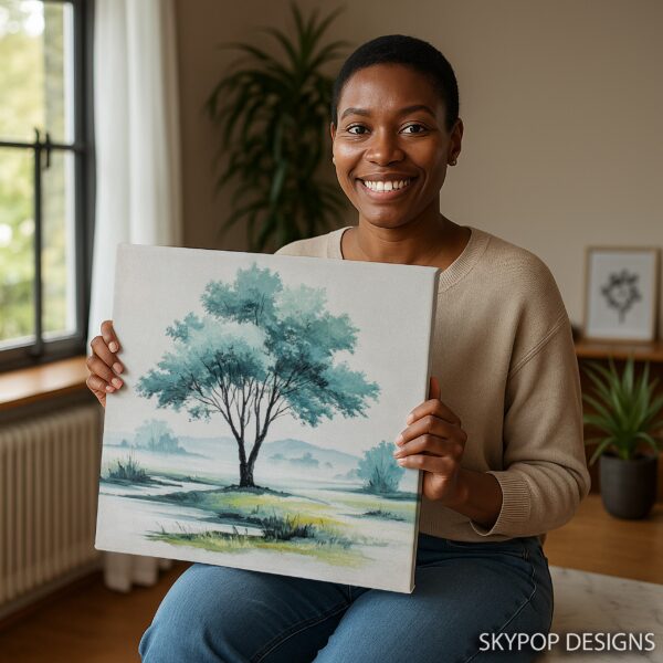 Serene Tree Lake Art