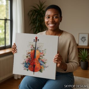 Violin Floral Symphony Art