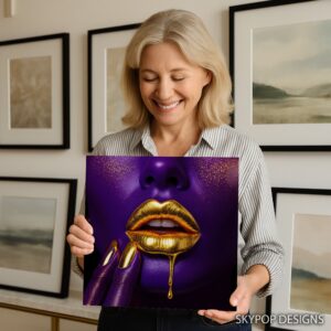 Golden Lips Art