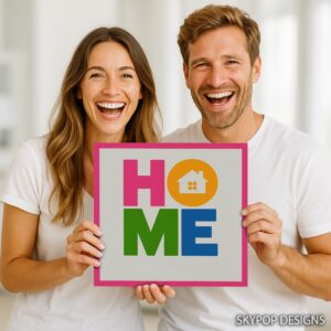 Colorful Home Typography Art