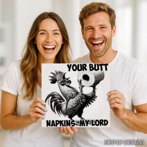 Rooster Toilet Paper Art