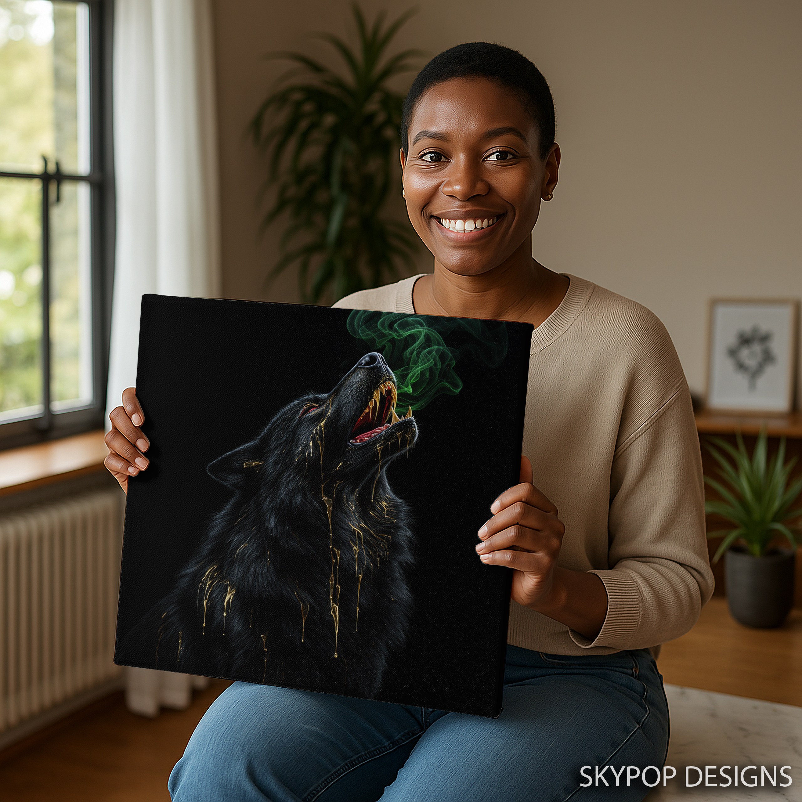 9.jpg Howling Wolf Art