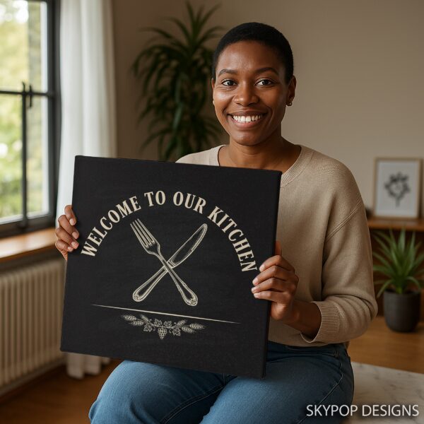 Rustic Kitchen Welcome Sign Art
