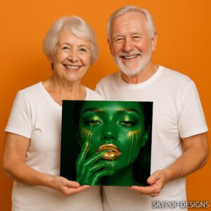 Emerald Gold Glamour Art
