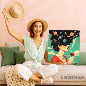 Cosmic Wine Indulgence Art