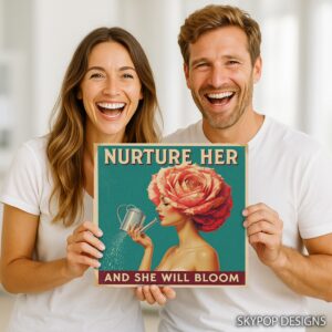 Nurturing Rose Woman Art