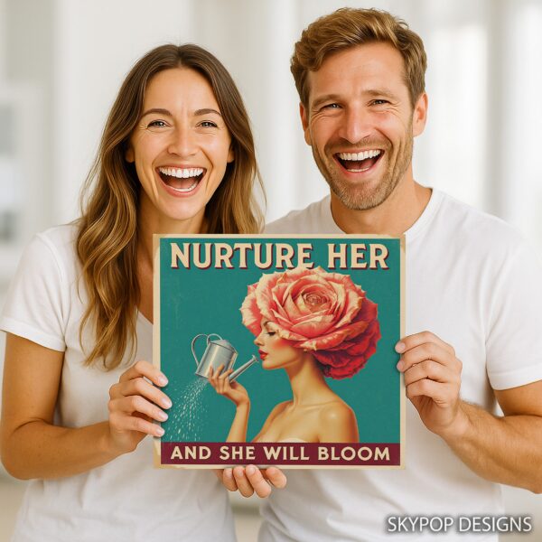 Nurturing Rose Woman Art