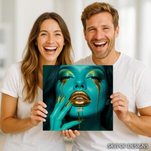 Golden Drip Makeup Art