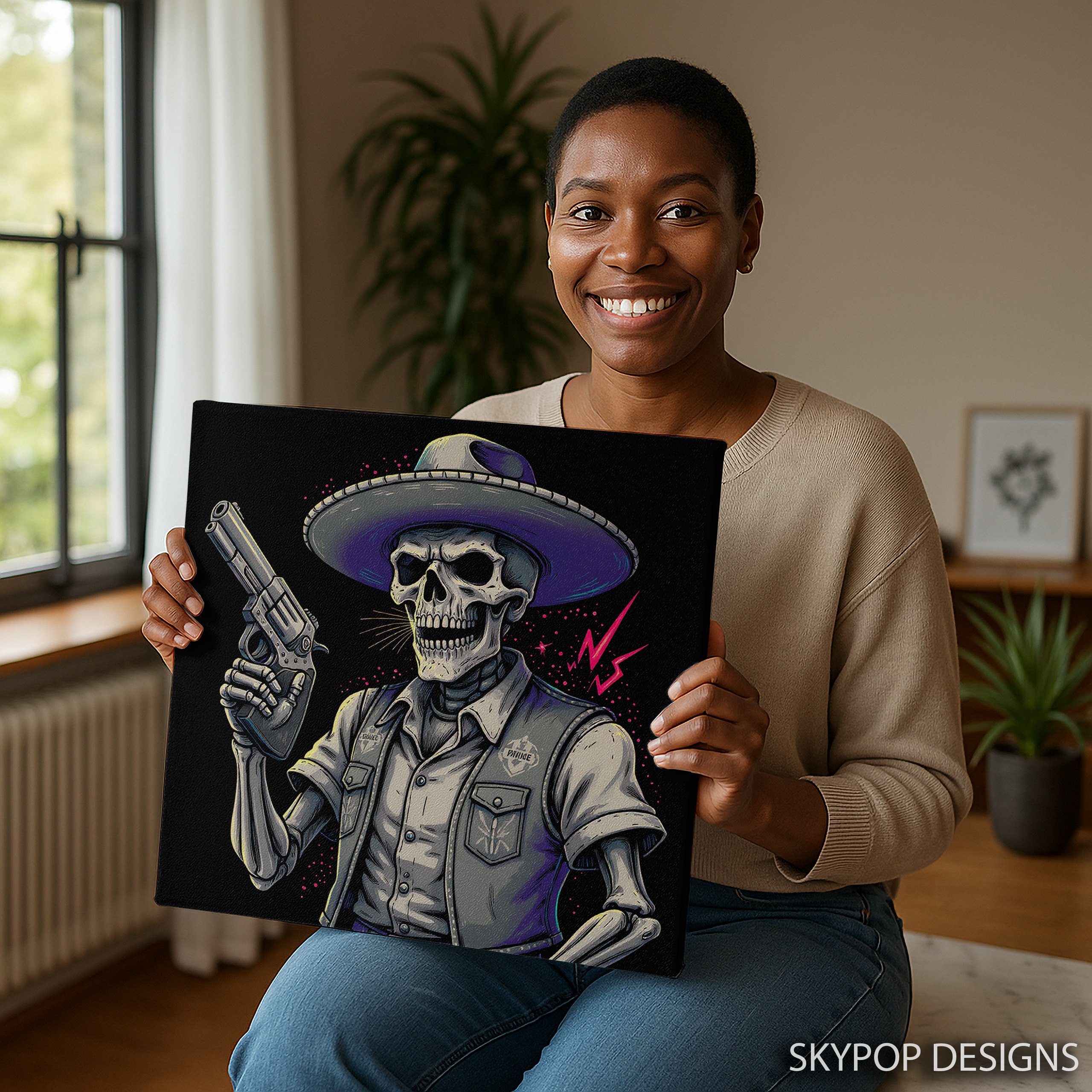 9.jpg Gunslinger Skull Art