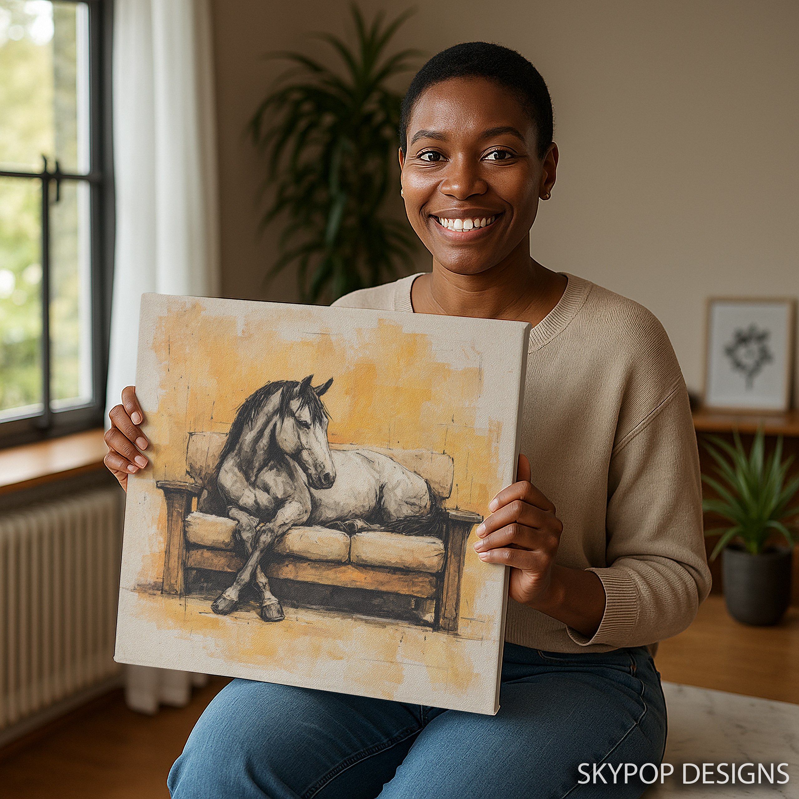 9.jpg Horse on Couch Art