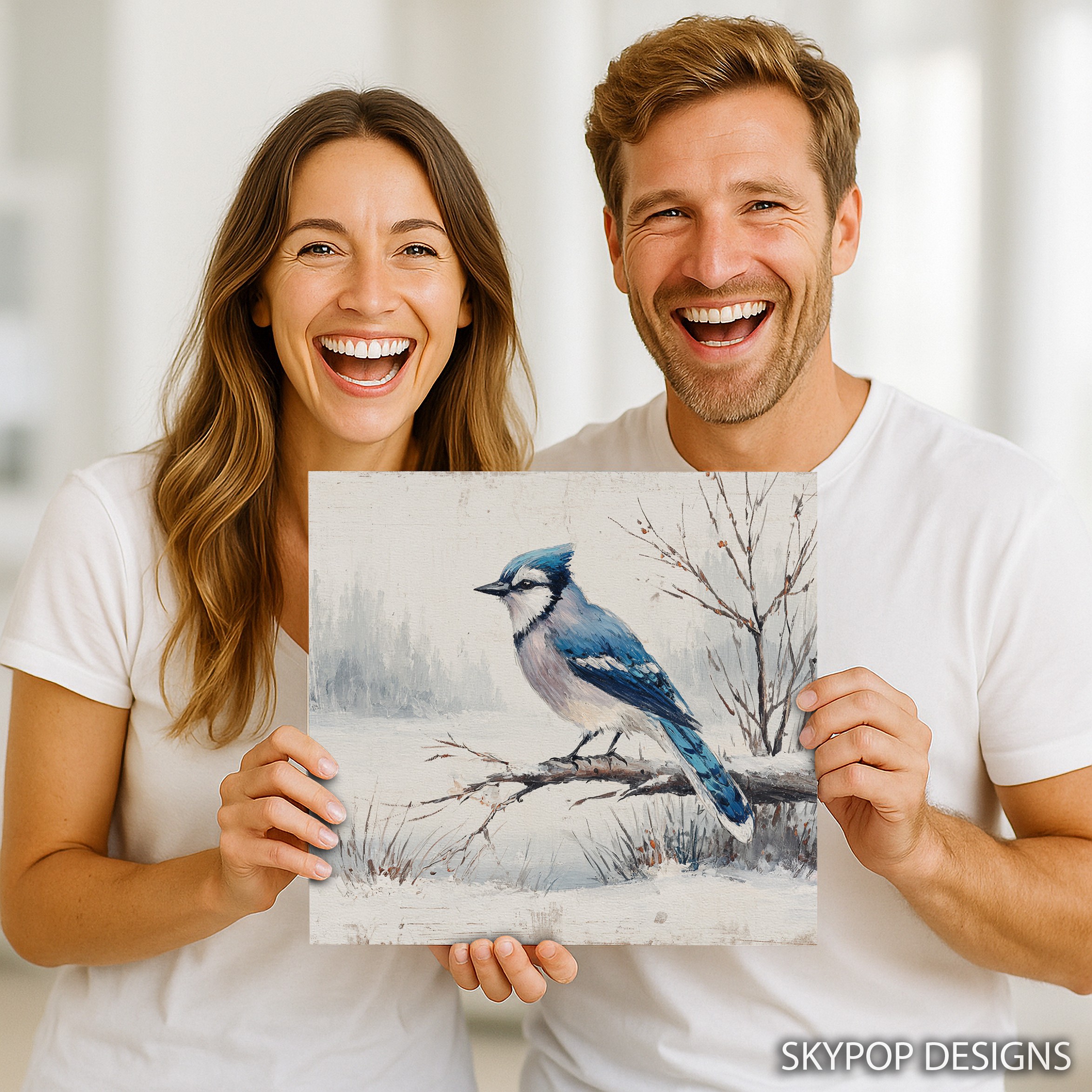 9.jpg Blue Jay Winter Art