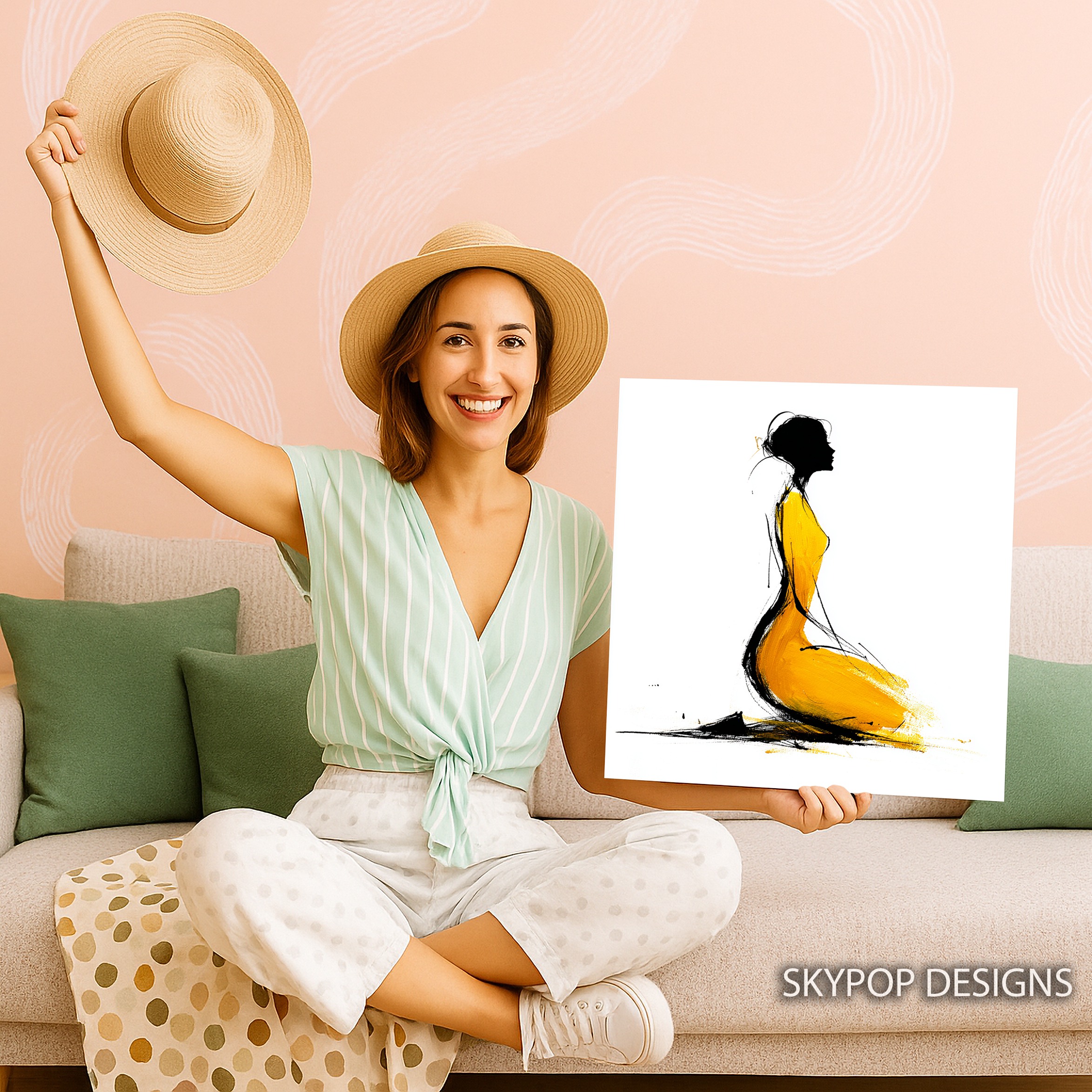 9.jpg Yellow Silhouette Art