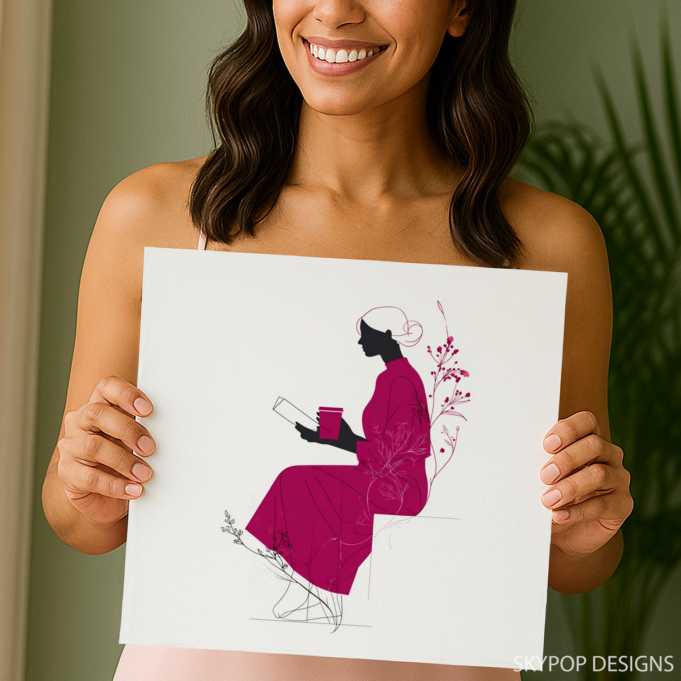 9.jpg Elegant Reader Silhouette Art