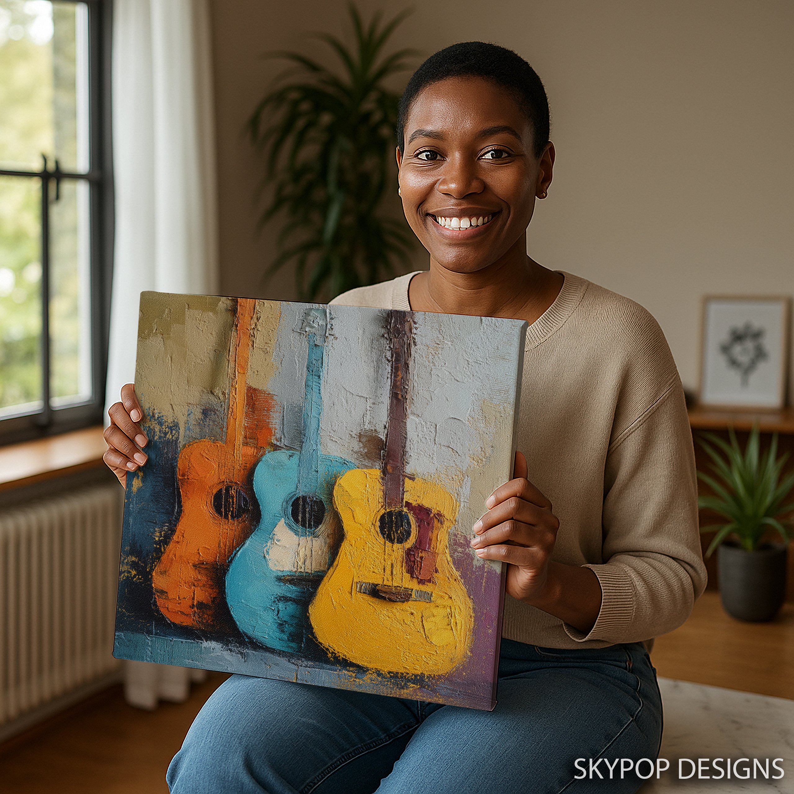 9.jpg Colorful Guitar Trio Art
