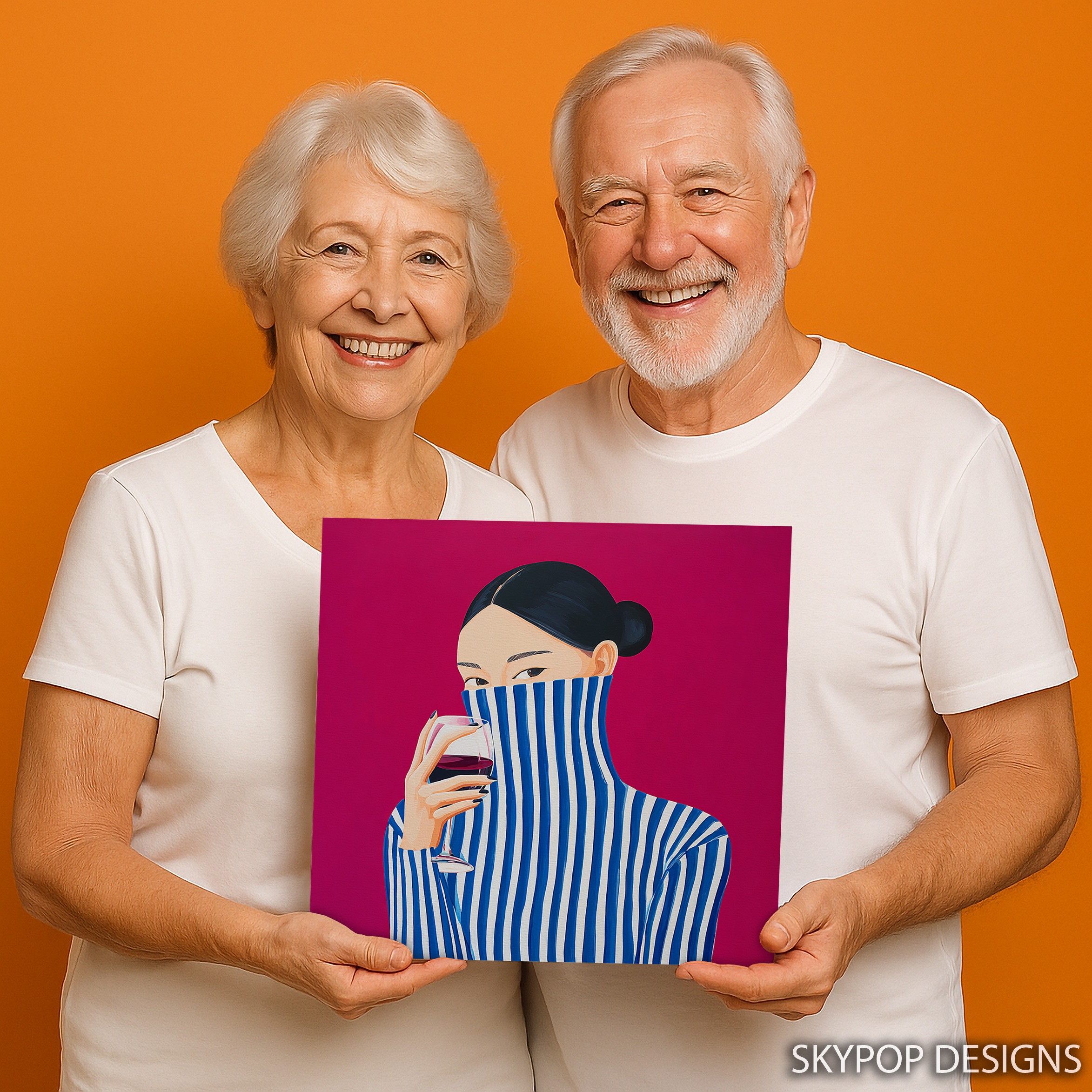 9.jpg Striped Turtleneck Art