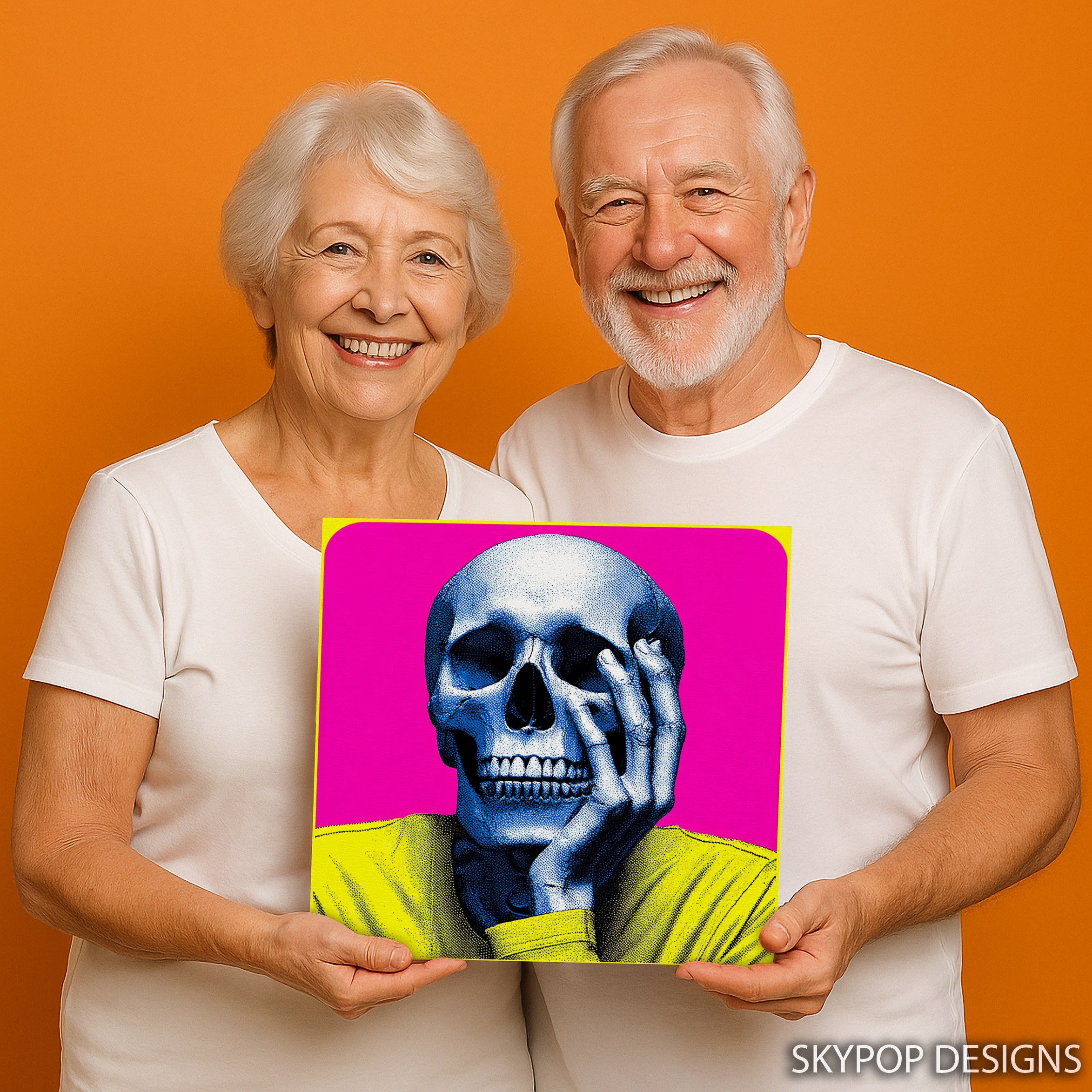 9.jpg Neon Skull Art