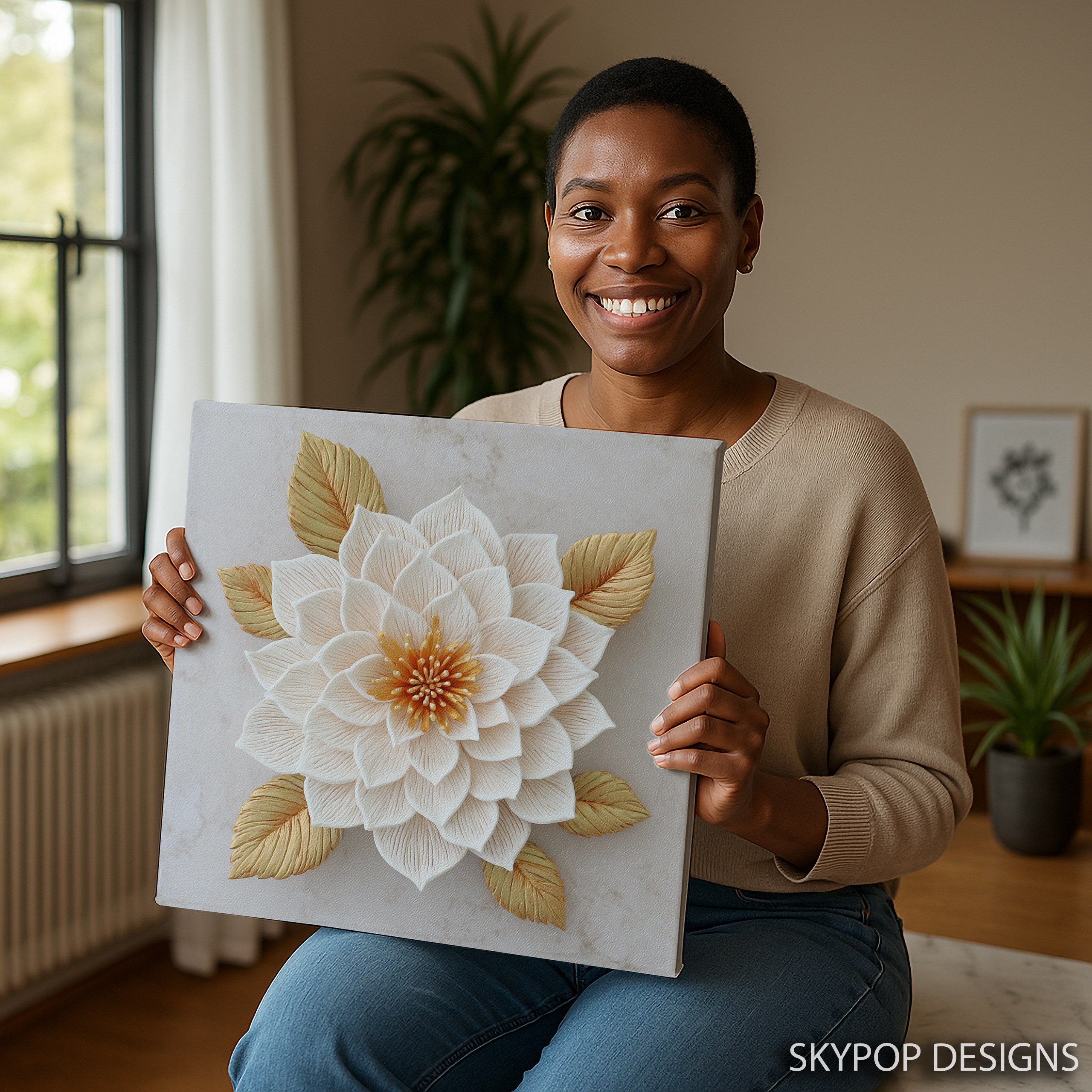 9.jpg Elegant White Lotus Art
