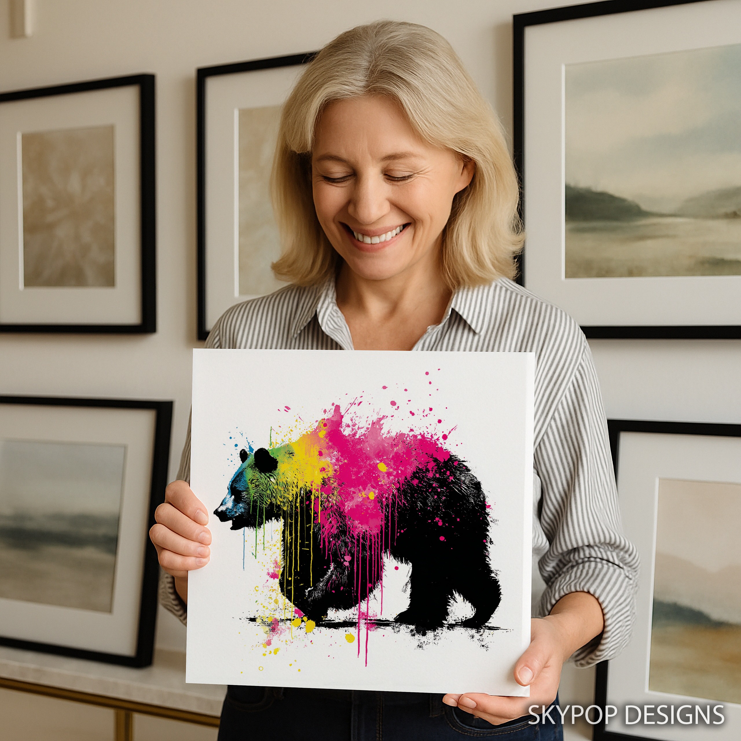 9.jpg Colorful Bear Art