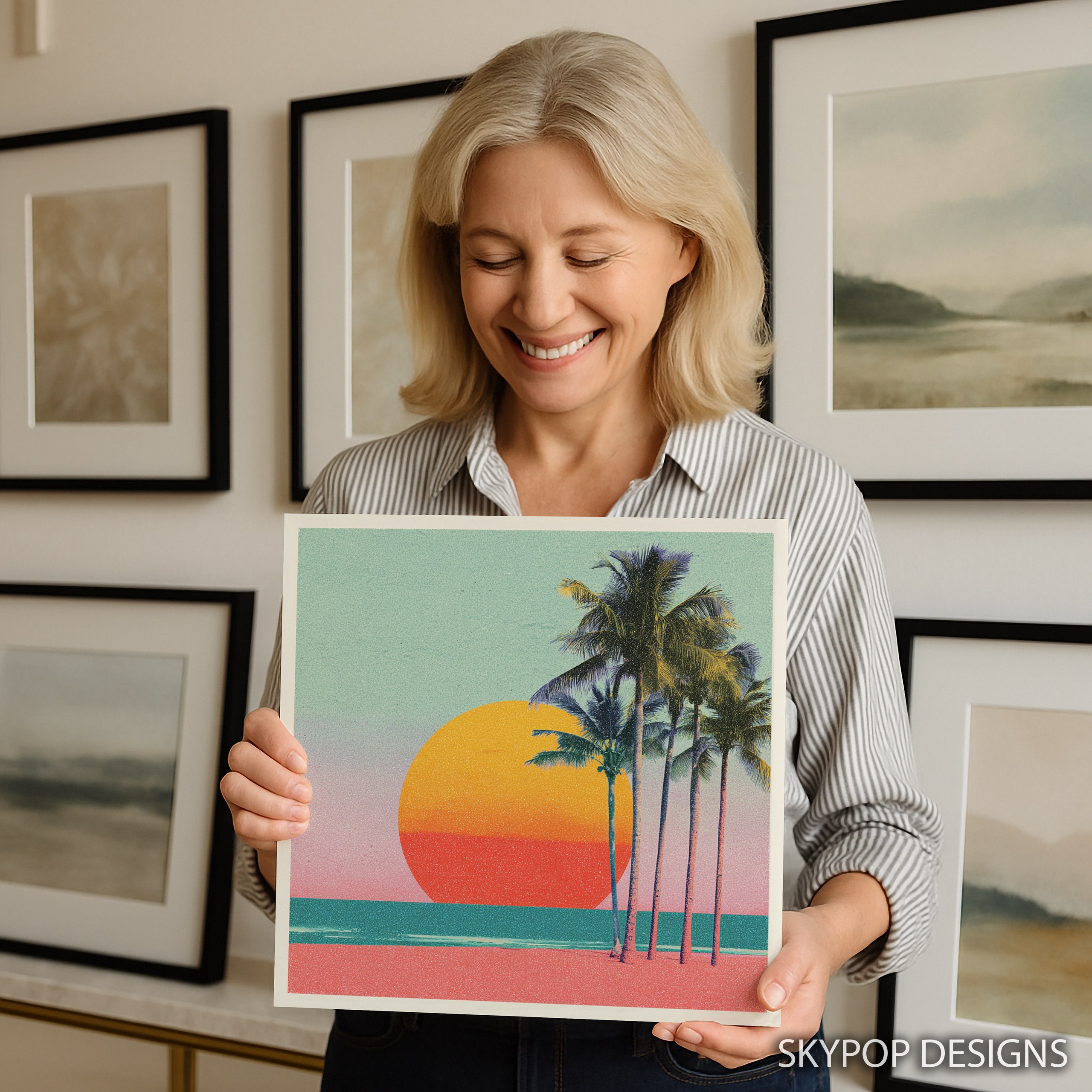 9.jpg Tropical Sunset Palm Art