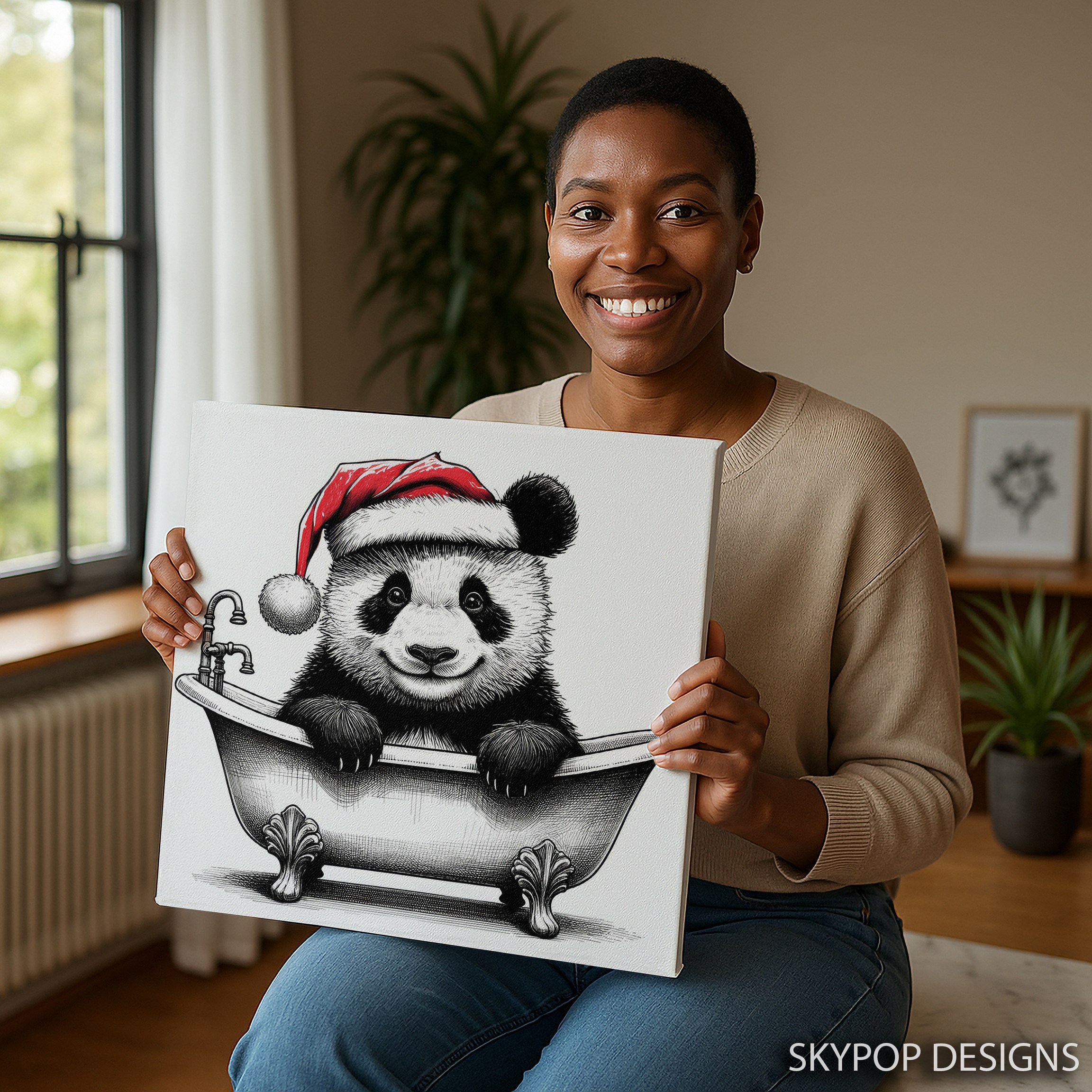 9.jpg Panda Christmas Bath Art