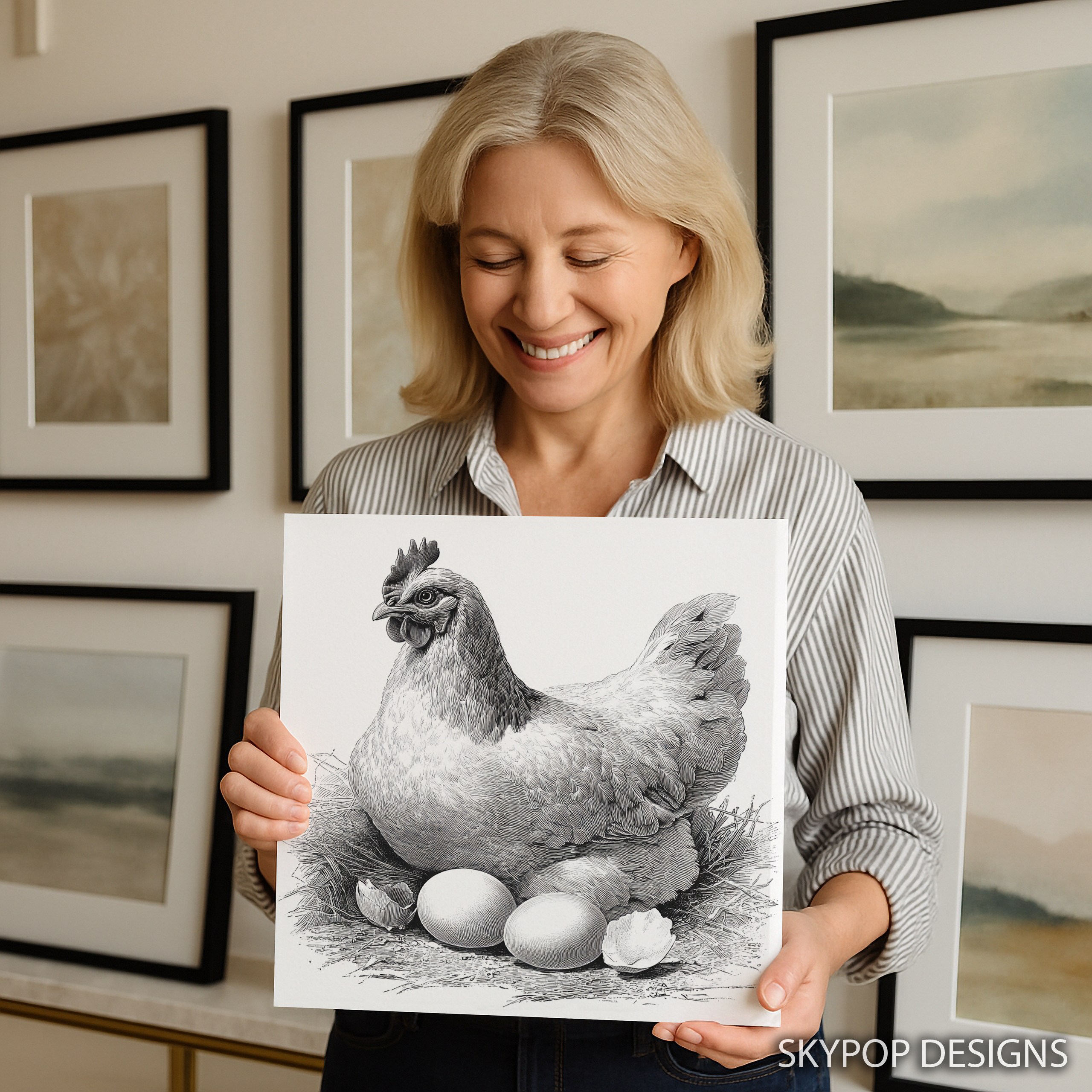 9.jpg Hen and Eggs Art