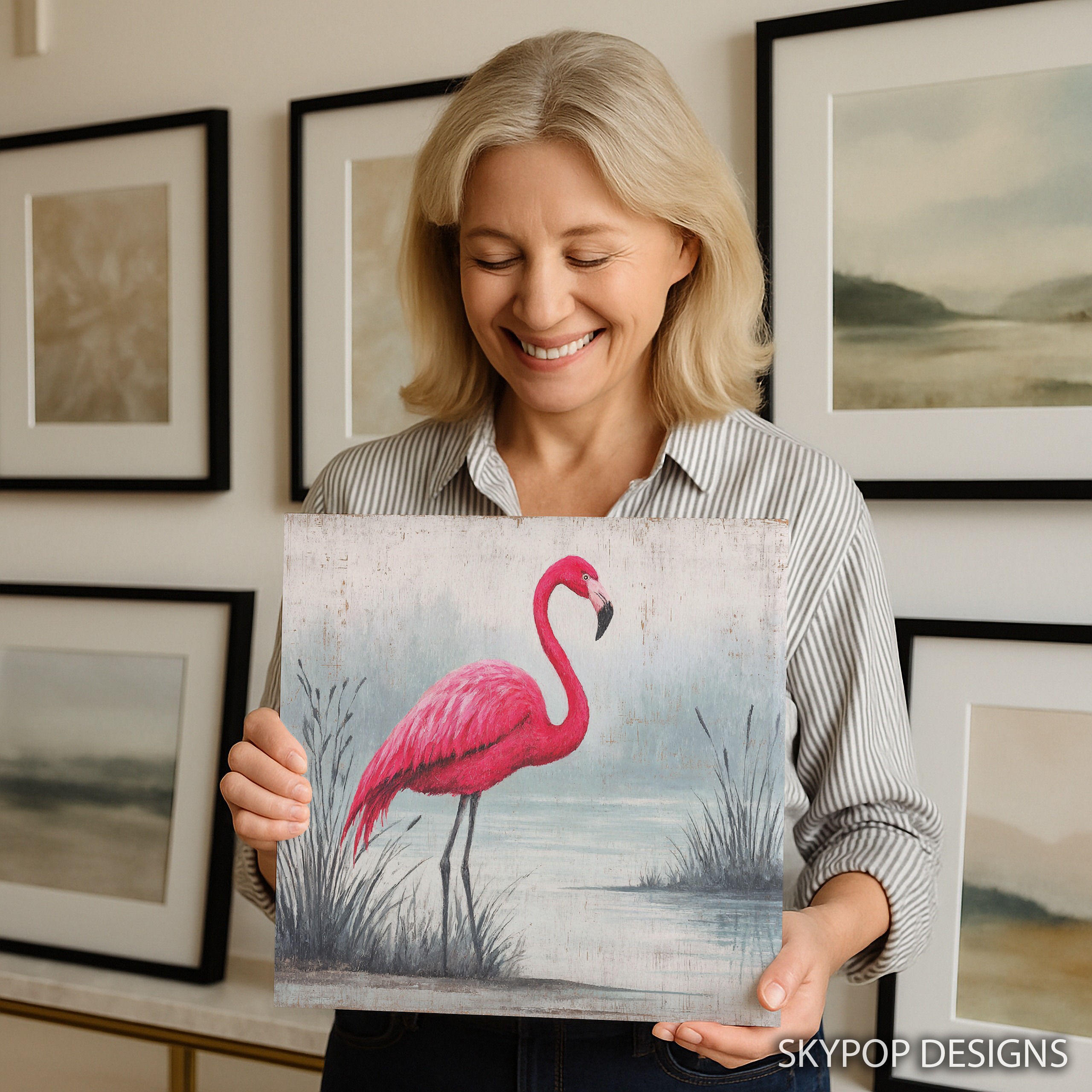 9.jpg Pink Flamingo Art