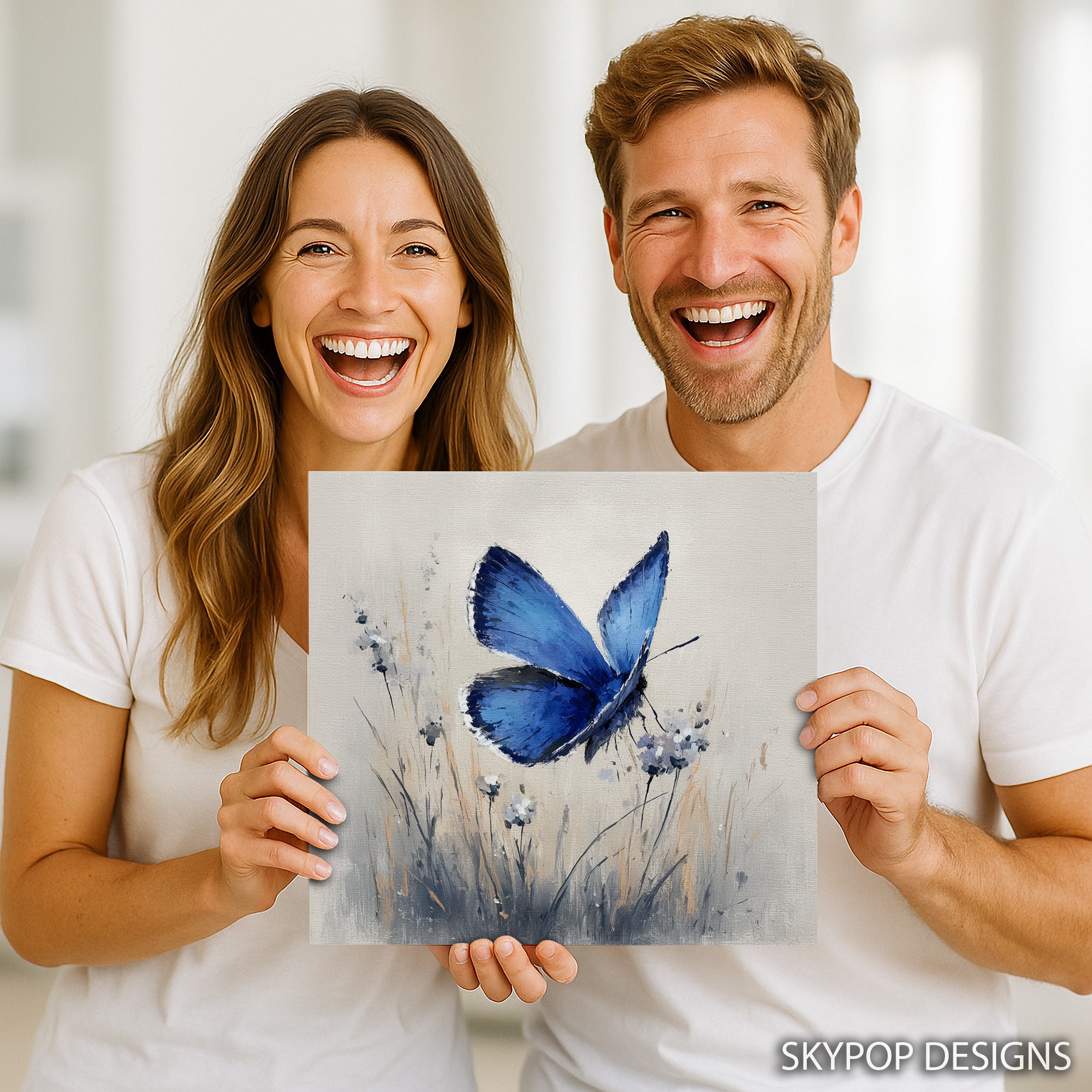 9.jpg Blue Butterfly Art