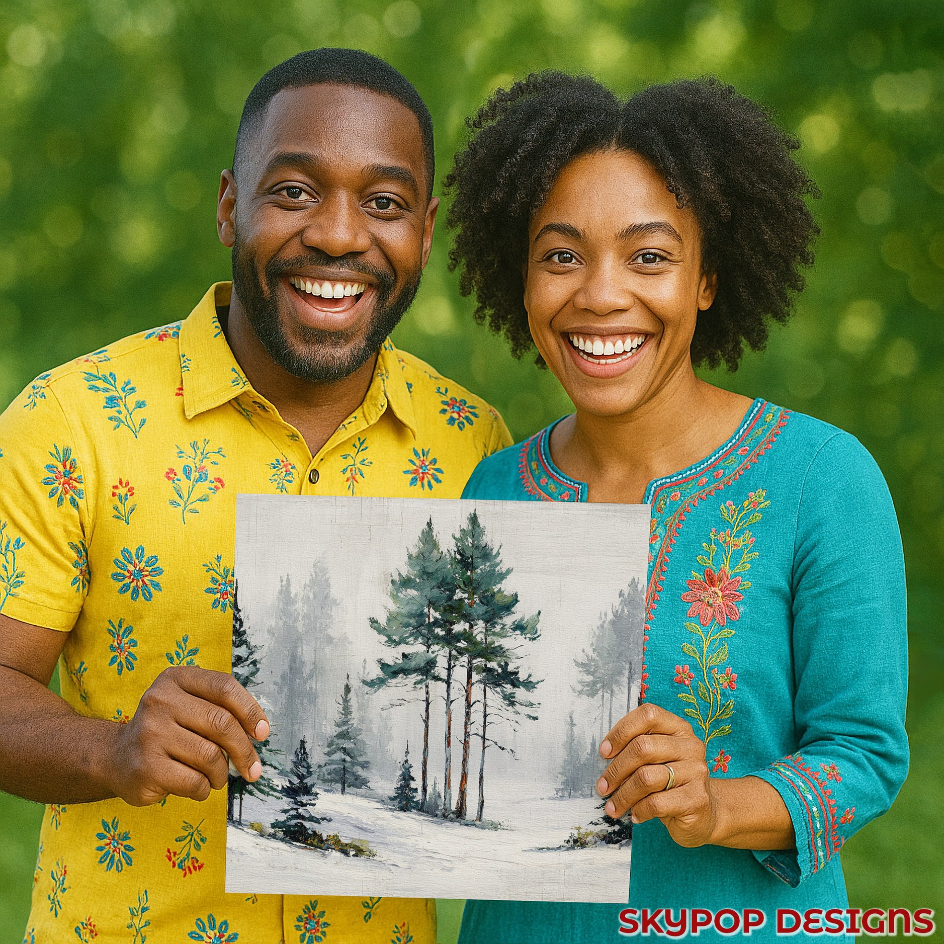 9.jpg Winter Pine Forest Art