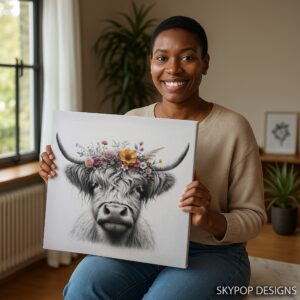 Highland Cow Art